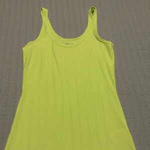 Lime green Tank Top Sleeveless Scoop Neck